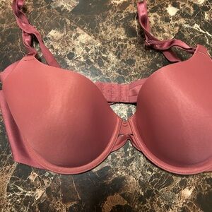 Warner's Pink Molded Cup Bra with Underwire Support - Size 34C